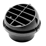 1Pack 42/60/75/90mm Warm Air Vent Outlet Car Auto Heater Ducting，Plastic Ducting Heater Air Vent Outlet 360 Degrees Rotatable for Car Auto Bus RV ATV Black (Diameter:90mm (3.54