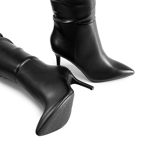 DREAM PAIRS Women's High Heels Over The Knee Boots Thigh High Pointed Toe Stiletto Long Fall Sexy Boots4