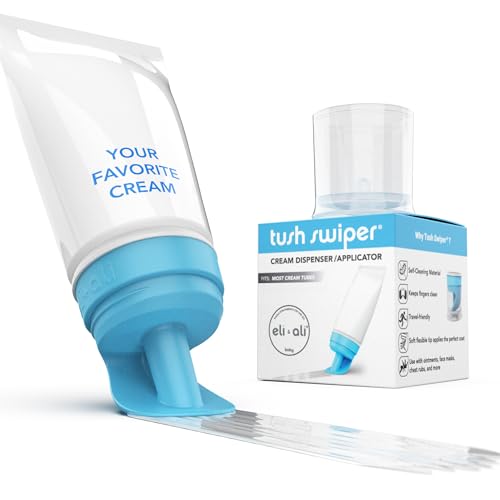 Image of Eli & Ali Tush Swiper - Diaper Rash Cream & Butt Paste Applicator - Universal Fit for Most Diaper Creams | Mess-Free & Hygienic Alternative to Cream Spatula - Carry Less Baby Gear - Blue, 1 Pack