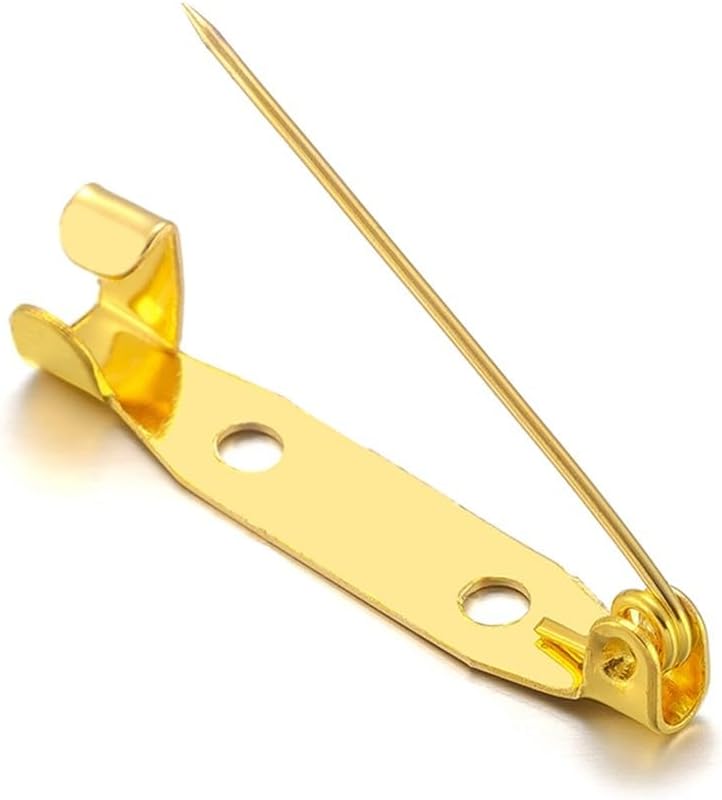 Back Clasp Brooch pin badges50pcs/lot 15-40mm Brooch Clip Base Pin Blank Pins Broochs Blank Base For DIY Jewelry Making Supplies (Color : Gold, Size : 30mm 50Pcs) ( Color : Gold , Size : 35mm 50Pcs )
