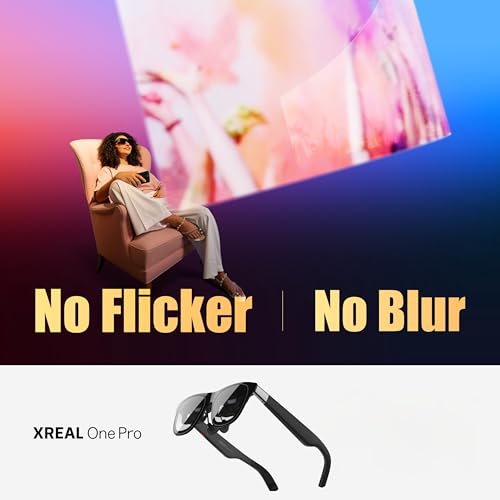 نظارة وان برو ايه ار مع شريحة X1 و3 DoF 171 انش 57° مجال رؤية 120Hz وبوز اوديو وسوني OLED و3 اوضاع تعتيم متوافقة مع بلاي ستيشن 5 ونينتندو سويتش 2 وايفون 16/15 وستيم ديك والكمبيوتر واندرويد وiOS من اكسريال، مقاس M