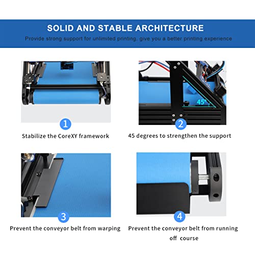 Ideaformer Ir3 V1 Conveyor Belt 3D Printer Infinite Z Axis Size 250 * 250*∞Mm,Core Xy, Linear Rail,Dual Gear Extruder, Filament Sensor, Upgrade Silent Motherboard Tmc2226 For Cosplay Props Print, #TOP6