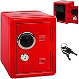 super sicher: mit dem Schlüssel Aufschließen __ UND __ zusätzlich das Zahlenrad drehen ( Geheimcode für doppelte Sicherheit ) ____ jeder Tresor hat ANDERE Schlüssel ! ( kaufen Sie den Artikel mehrmals, erhalten sie KEINE Schlüssel doppelt ) !!! ____ Innen befindet sich ein kleines Schubfach / komplett herausnehmbar _____ 7,8 cm breit; 7,5 cm tief und 4,5 cm hoch ____ ( z.B. für Kleingeld oder Schmuck )