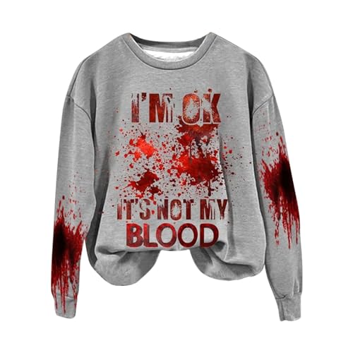 Sweat-shirt graphique femme gris taille L doux et amusant pour exprimer votre bonne humeur