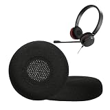 kwmobile 2x Cuscinetto Compatibile con Jabra Evolve 20 / 20se / 30 / 30II / 40/65 - Cuscinetti Sostitutivi Cuffie Headphones Over Ear in Rete Mesh - nero