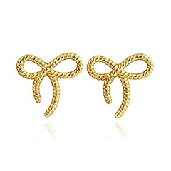 Z4:Gold bow earrings
