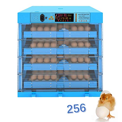 ZFF Incubator With Automatic Egg Turner 256 Chicken Eggs Large Poultry Hatcher Digital Control Panel Temperature Humidity Control