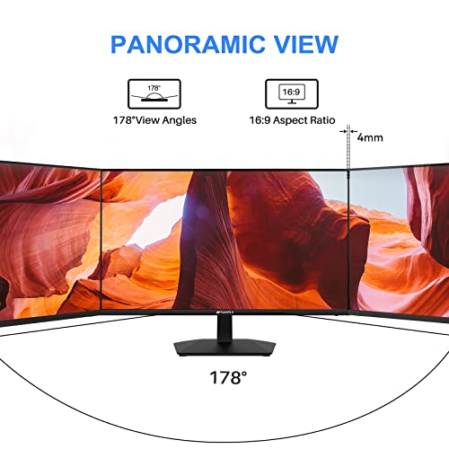 Sansui Monitor 24 Inch Fhd Pc Monitor With Usb Type-C, Built-In Speakers Earphone, Ultra-Slim Ergonomic Tilt Eye Care 75Hz With Hdmi Vga For Home Office (Es-24F1 Type-C Cable & Hdmi Cable Included) #TOP5
