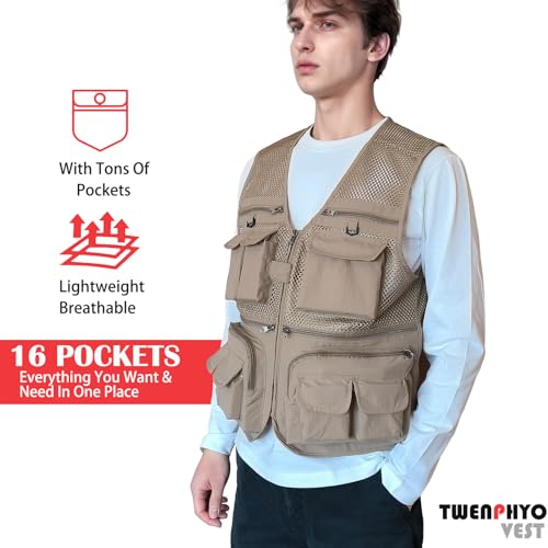 Versatile Men's Summer Vest for Fishing, Travel, Outdoor Work, Safari and Photography with Multiple Pockets4