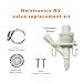 gunhunt 1 PC Car Toilet Water Valve Assembly, Foot-operated Flush Toilet Water Valve Hose Clamp Screw Fasteners, Car Accessories, Compatible with Sealand Dometic 300, 301, 310, 311, 320, 321 (White)