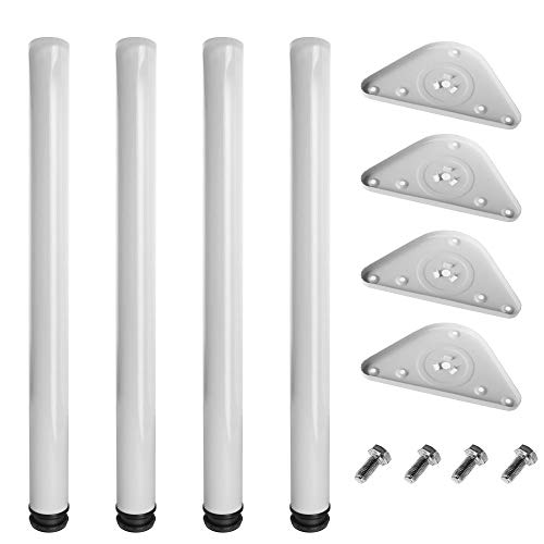 Genera 4 Patas para Mueble Hierro, YABAG Pies Redondos para Mesa Regulables Altura Muebles piernas...