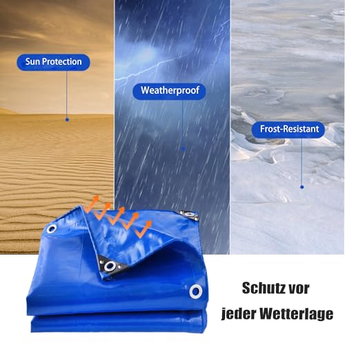 Lona protectora para barco 450g/m² resistente azul JXL11 7