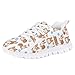 HUIACONG Zapatillas de correr para niños con plataforma para niños y niñas, talla 10-2, Corazón de pata de pug blanco, 31 EU