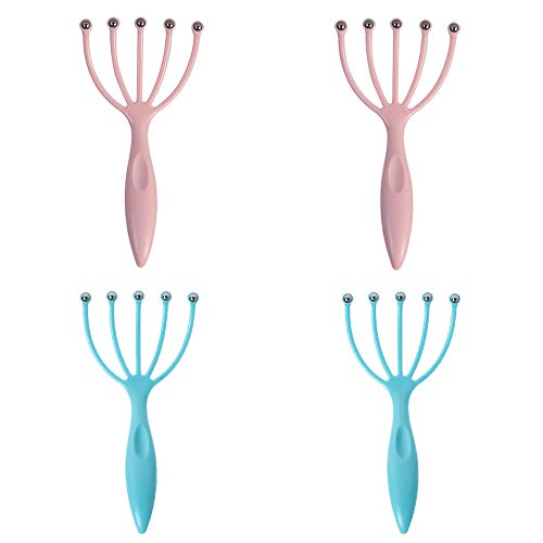 Scalp Massager, Head Massager,Handheld Scalp Massager,Portable SPA Head Massager That can Stimulate The Scalp,can Relax in The Office Home SPA and Reduce The Pressure of Work and Study (4-Pack)