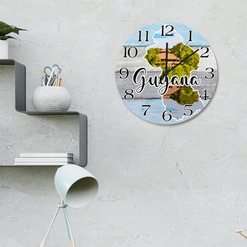 Horloge murale ronde Guyane, le cadeau de decoration ideal pour salon