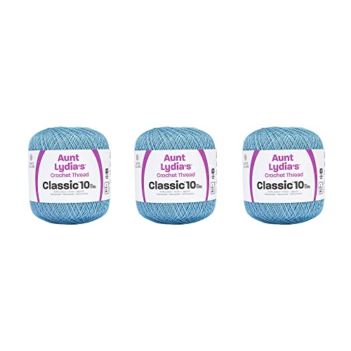 Image of Aunt Lydia's Classic 10 Cotton Crochet Thread, Delft, 3-Pack