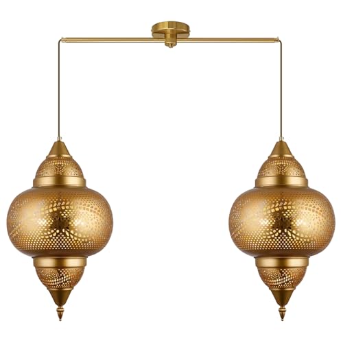 Image of Modern 2-Light Pendant Light Fixture Kitchen Island Hanging Light