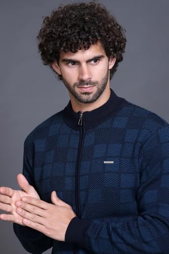 Image of GODFREY Full Sleeve Zipper Sweater for Man Winter Wear -Mens Woolen Sweaters Turtle Neck