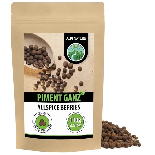 Alpi Nature Pimentkörner ganz 100g Piment ganz getrocknet Pimentbeeren zum Kochen zum und Einlegen