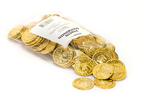 Spielgeld Trendario 150 Goldmünzen für Kinder und Piratenpartys