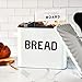 Creative Co-Op Distressed White Bread Box with Lid