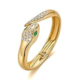 INNERDIVA Gold Snake Bracelet， Adjustable Open Cuff Bracelet Arm Band Cuff Bracelet Bangle for Wome