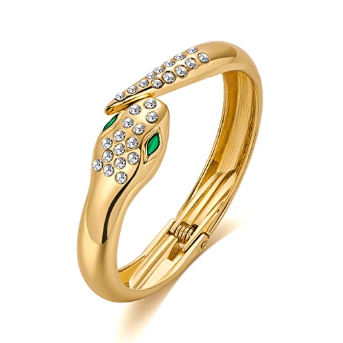 Innerdiva Gold Snake Bracelet， Adjustable Open Cuff Bracelet Arm Band Cuff Bracelet Bangle For Women Girls #TOP6