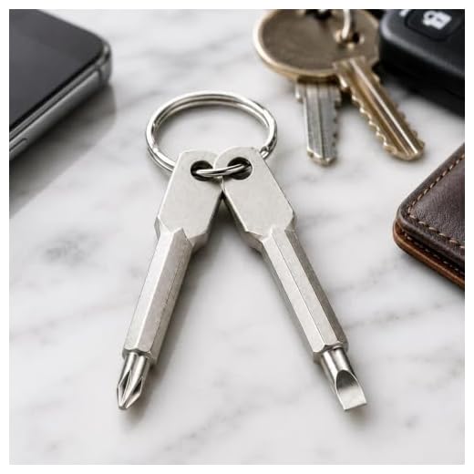 Mini Keychain Screwdriver Set Flat Cross Bit Portable EDC Hand Tool