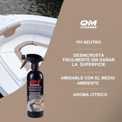 QM Cleaner - Tapicería Nautica | Limpiador específico para el Cuidado y la Limpieza de tapicerías embarcaciones - Elimina Manchas rápido y eficaz - 500ml - imagen 2