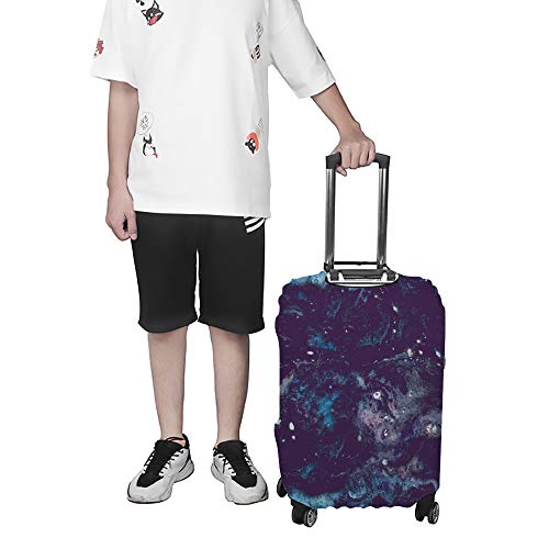 Housse de protection pour valise Ruchen aquarelle bleu foncé extensible