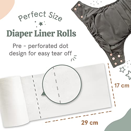 LA PETITE OURSE Cloth Diaper Liners, Cloth Diaper Liner Rolls, Fragrance Free Cloth Diaper Liners, Unscented, SGS Certified, 11.5 X 6.75 inches - 100 Sheets/Roll - Pack of 4 - Thumbnail 5