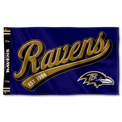 Baltimore Ravens Script Logo Premium Flag