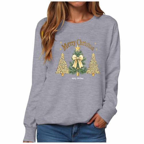 Image of Women's Christmas Sweatshirt,Round Neck Long Sleeve Pullover Xmas Jumpers
