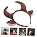 KICHOUSE Bull Horn Headband for Boys and Girls Unique Cosplay Accessory for Halloween Themed Parties Lightweight Comfortable Cow Ears Hair Decoration for Festivals and Celebrations