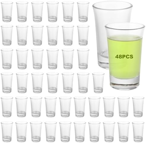 Amazon.com | QTLCOHD 48 Pack 1.5 oz Shot Glasses, Clear Small Glass ...