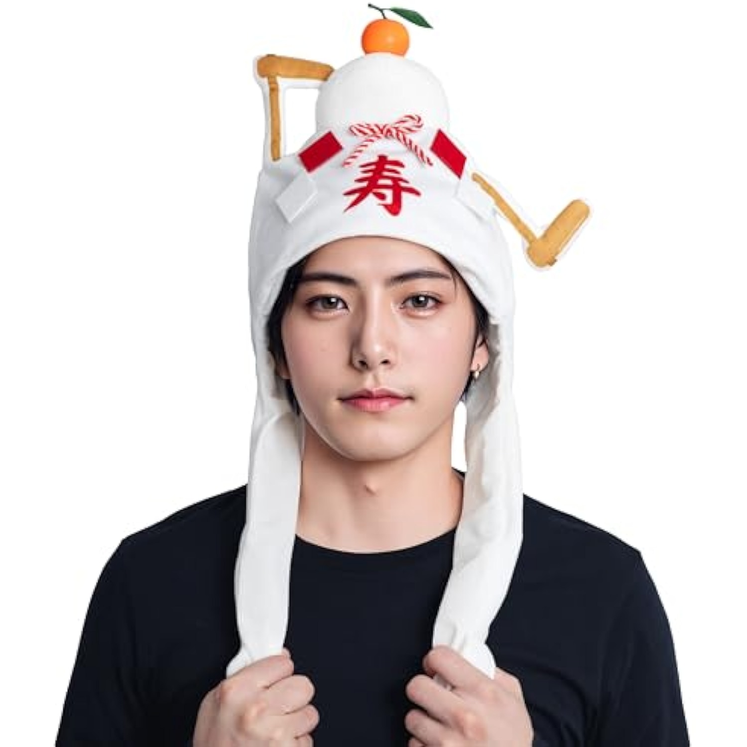 クリアストーン(Clearstone) コスプレ 正月 かぶりもの パタパタハット 鏡餅 ユニセックス ホワイト 詳細画像1