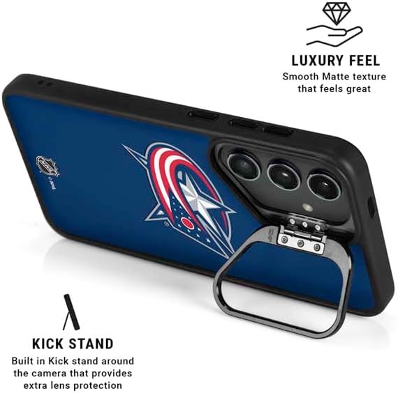Skinit Kickstand Phone Case Compatible with Galaxy S25 Ultra - Officially Licensed NHL Columbus Blue Jackets Logo Design
