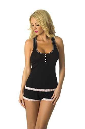Image of Velvet Kitten Sweetness Short Sexy PJ Camisole Set Pajama Sleep Shirt Sleepwear