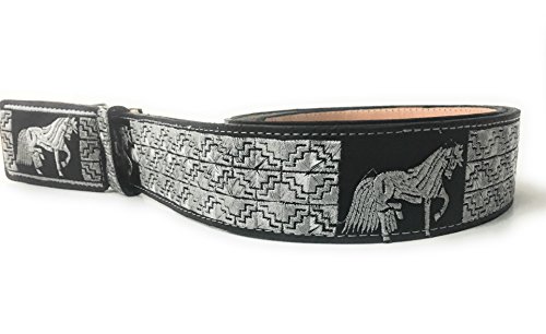 CINTO CHARRO BORDADO. WESTERN BELT. VAQUERO PITIADO (38)2