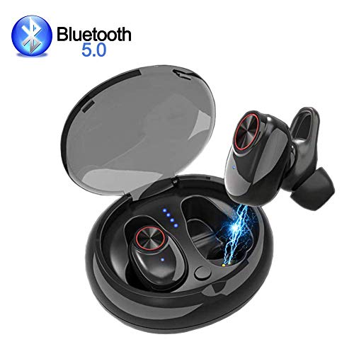iAmotus Auriculares Inalámbricos Bluetooth, Auriculares Bluetooth 5.0 In-Ear Mini Twins Estéreo Cancelación de Ruido Auriculares con Caja de Carga Portátil Y Micrófono para iPhone y Android