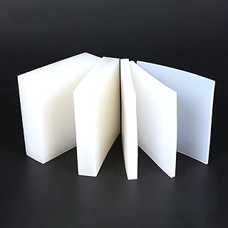 JEEIJ 1PCS White Square Silicone Rubber Sheet, 100x100 200x200 300X300mm 2/3/4/5/6/8/10/15mm Thick Rubber Buffer Shock-Absorbing Pad (Size : 200 x 200 x 6mm)