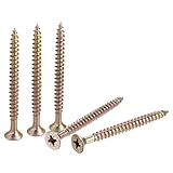 uxcell M5 x 60mm Wood Screws Phillips Flat Head Carbon Steel Color Zinc Plated Self Tapping Screws 50pcs