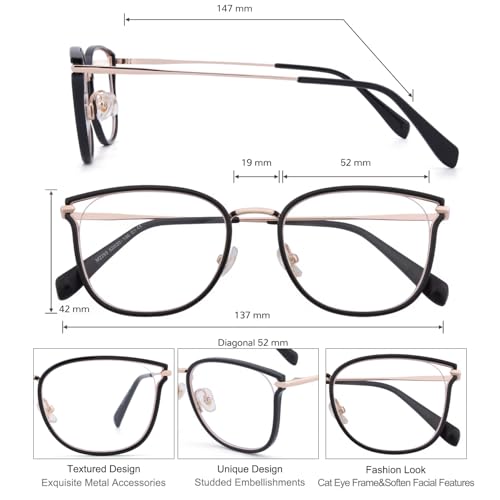 Image of GUDVUE Blue Light Glasses, Computer /Gaming /TV /Phones Glasses for women, Anti Glare /UV400 /Eye Strain