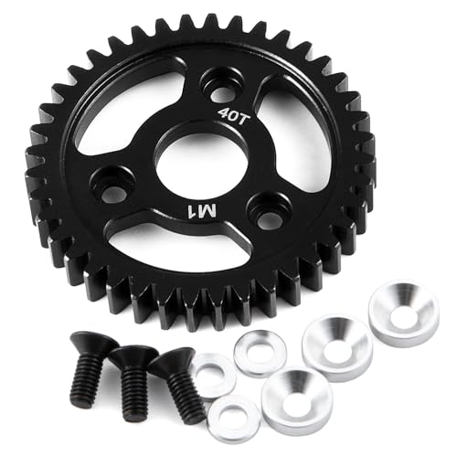 BRKRC Carbon Steel 1M 36T 38T 40T Main Spur Gear for 1/8 Tra-xxas Revo 2.5 3.3 Upgrade Parts (40T)