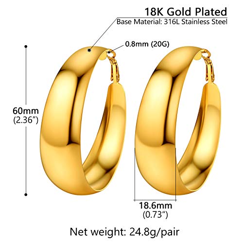 Chunky Gold Plated Hoop Earrings For Women Earring Earings Large Thick Gold Huggie Hoops Earrings #TOP5