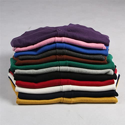 RUKOSU Baby Boys Girls Button Closure Cardigan Toddler Cotton Knit Sweater Solid Color V-Neck Cardigan School Uniforms2