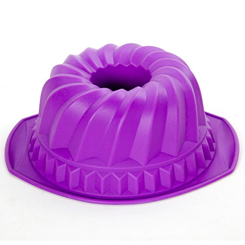 Elbee 623 Baking Bundt Pan Silicone Flower Cake 10-Cup Tube Pan