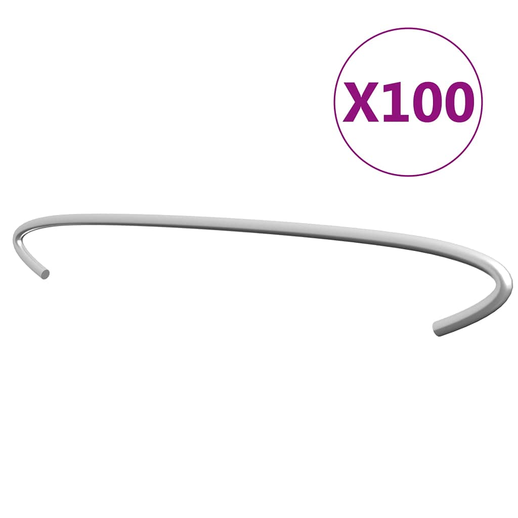 vidaXL 100x Crochets de Gabion Entretoises de Gabion Support de Distance Accessoires de Gabion Robuste Durable Résistant Acier Galvanisé 50 cm
