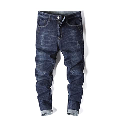Jean skinny stretch homme bleu décontracté idéal pour le bureau et les sorties