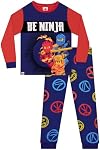 LEGO Ninjago Boys Pajamas, Long Sleeve Boys Pjs, Ninja Pajamas for Kids, Ninja Pajama Set